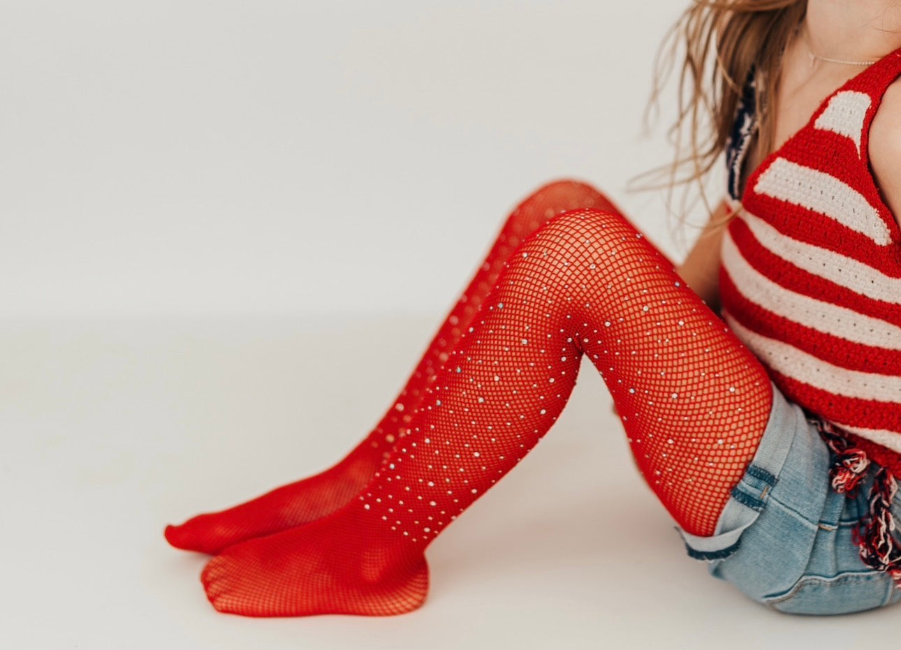 Red Bling Tights