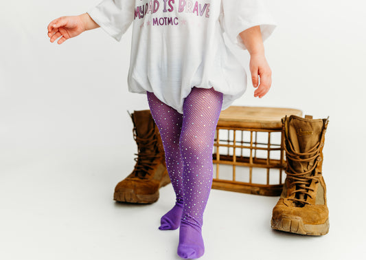 Royal Purple Bling Tights
