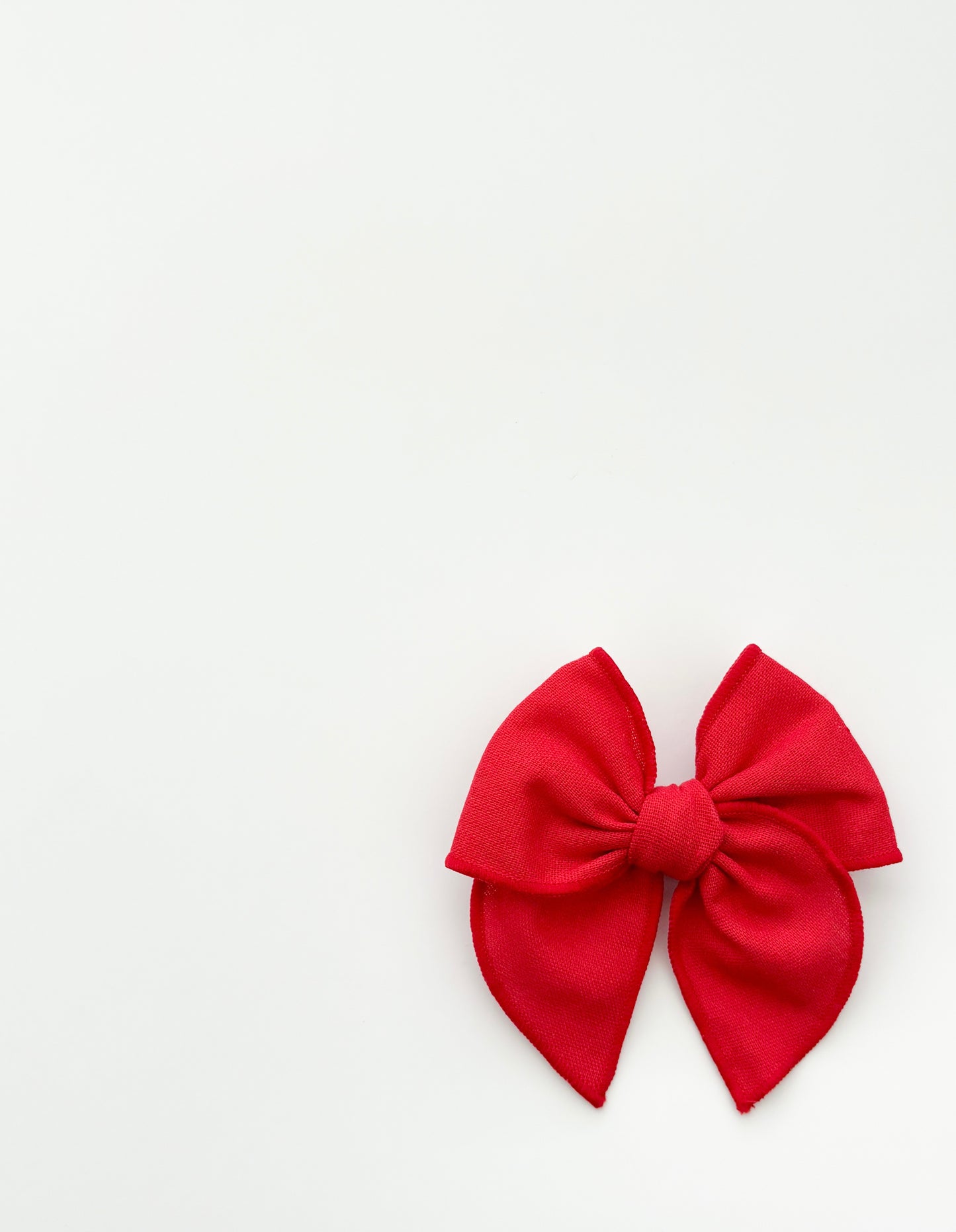 Little Red Linen Bow