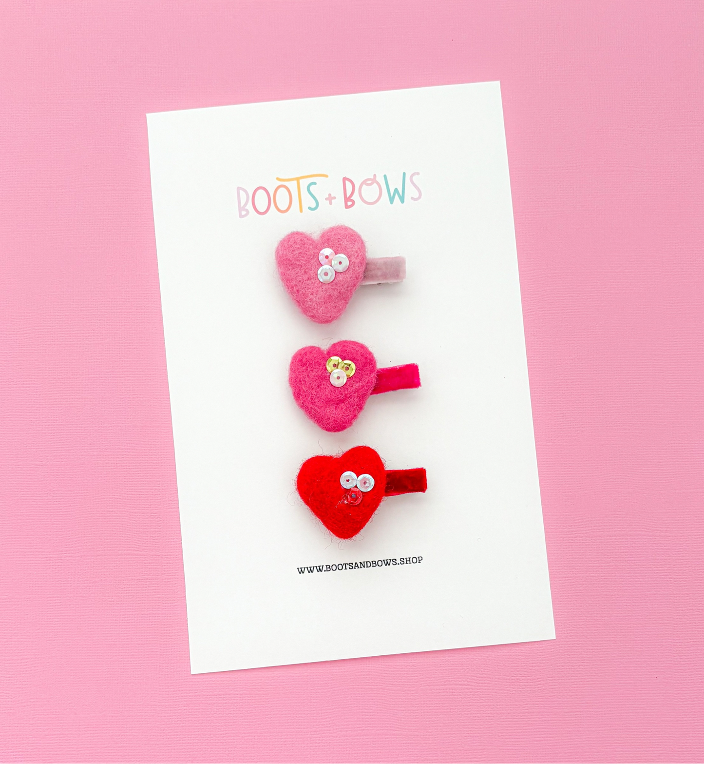 Heart-felt hair clippie