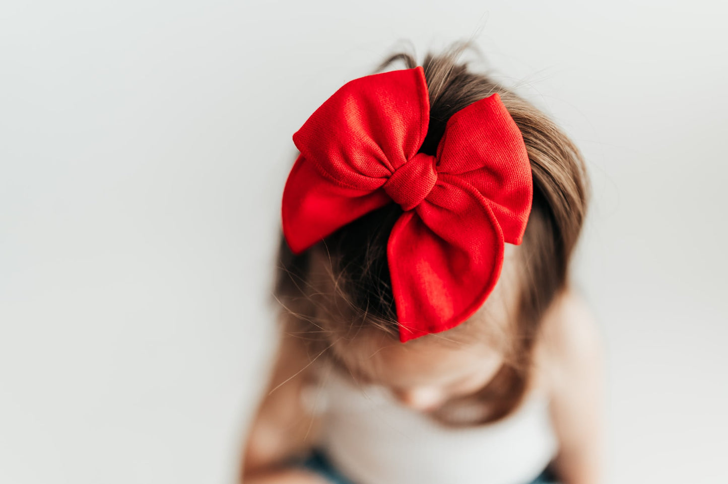 Little Red Linen Bow